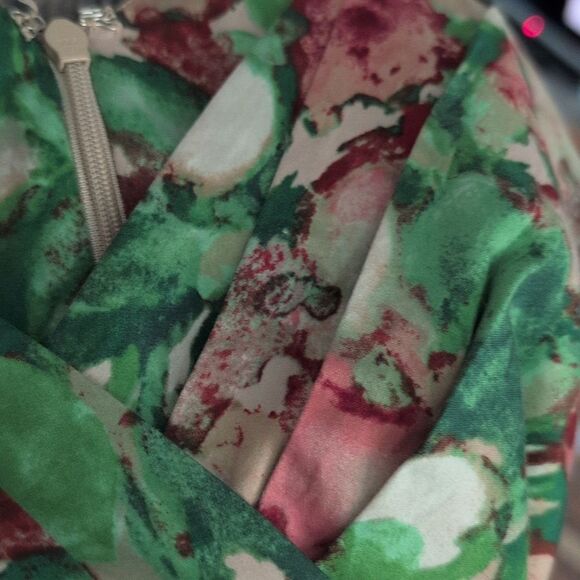 TALBOTS watercolor floral tie back sheath dress NWT Women's Size 2 Petite - Picture 10 of 12